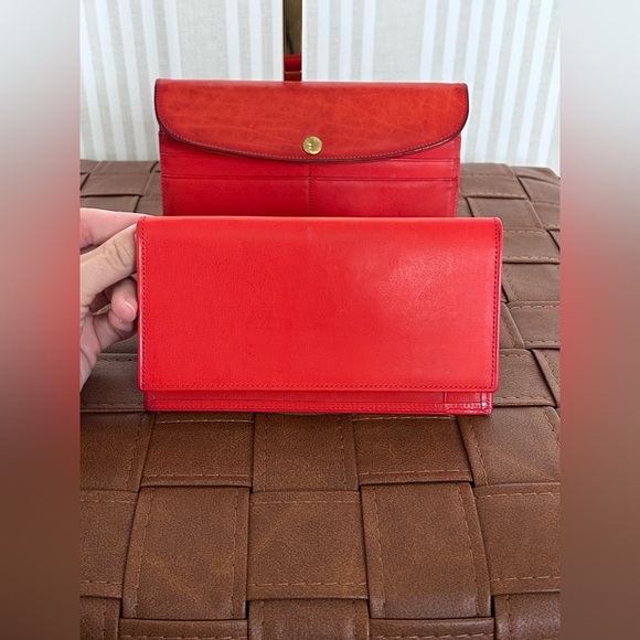 Vintage Coach Red Leather Combination Wallet Checkbook *Rare* Item - Picture 9 of 15